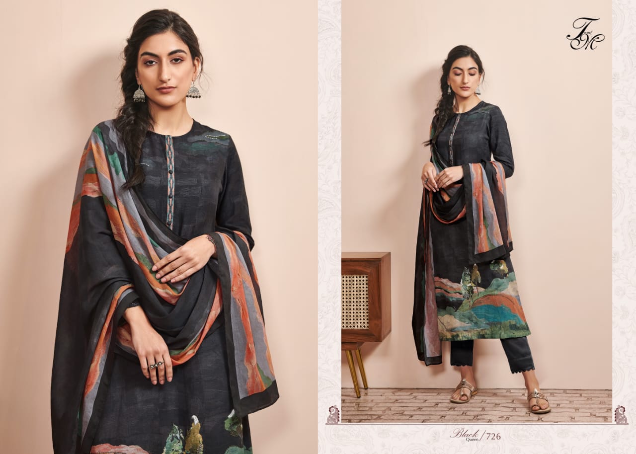 Black Queen By Sahiba Printed Dress Material Catalog